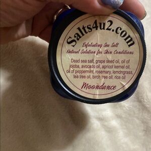 Free with any purchase.Moondance Exfoliating Sea Salt Scrub - Blue